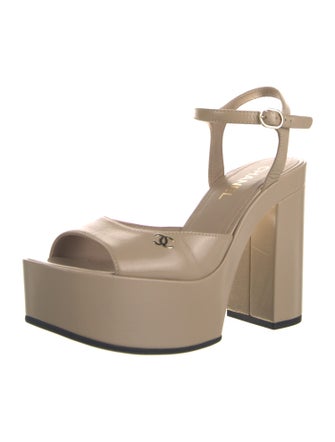 Chanel 2024 Interlocking CC Logo Sandals