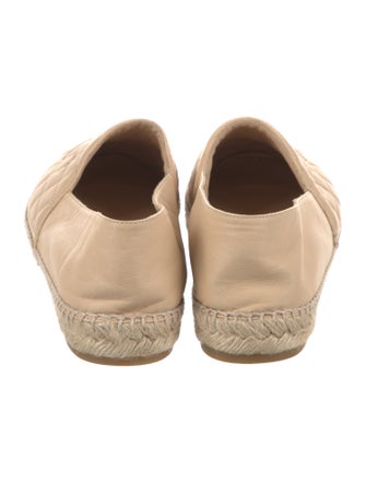 Chanel Interlocking CC Logo Leather Espadrilles