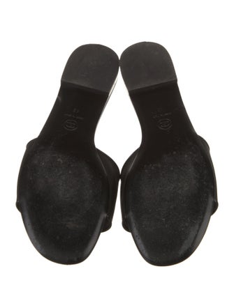 Chanel Interlocking CC Logo Mesh Slides