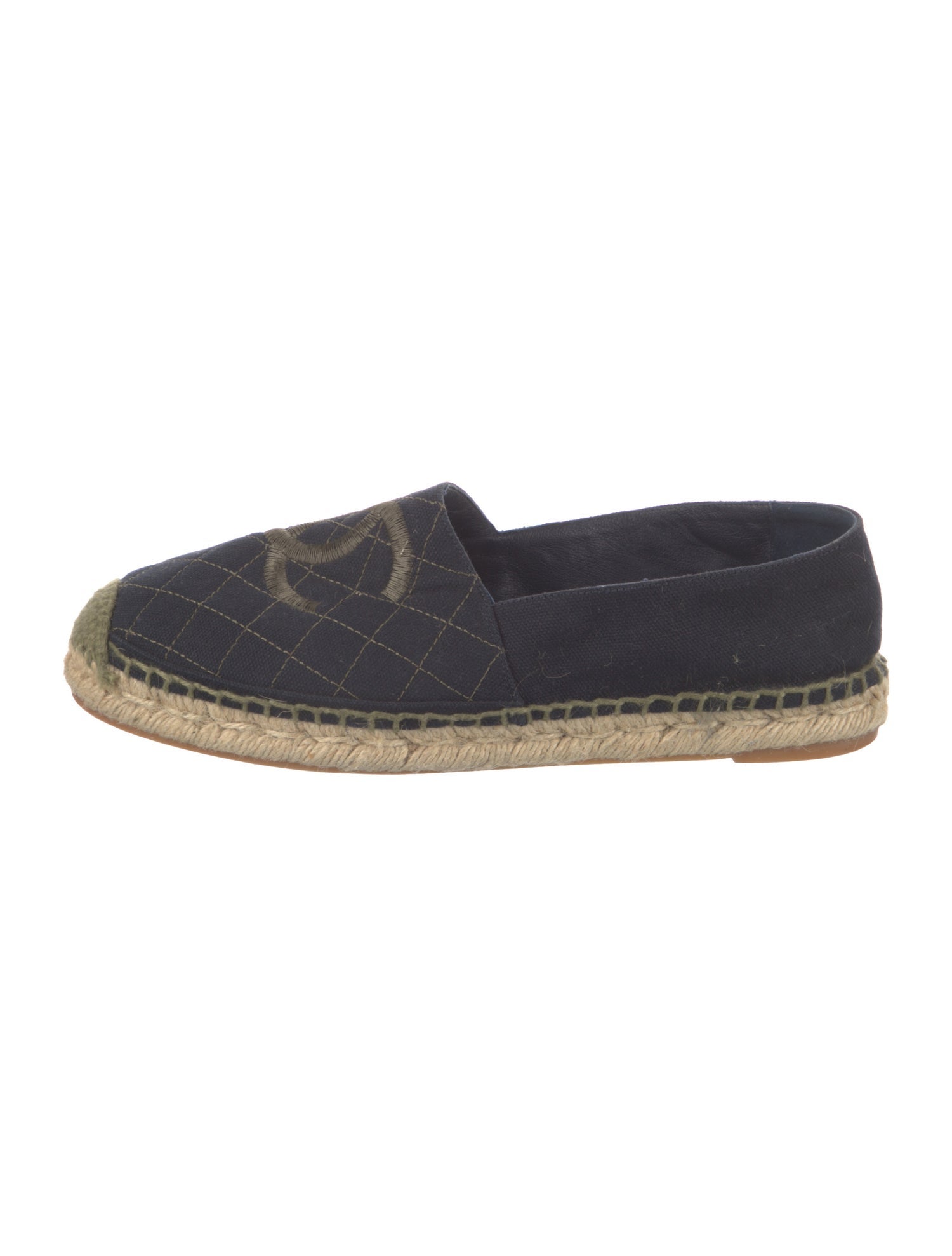 Chanel Interlocking CC Logo Canvas Espadrilles