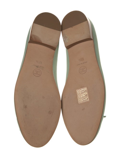 Chanel Interlocking CC Logo Leather Ballet Flats