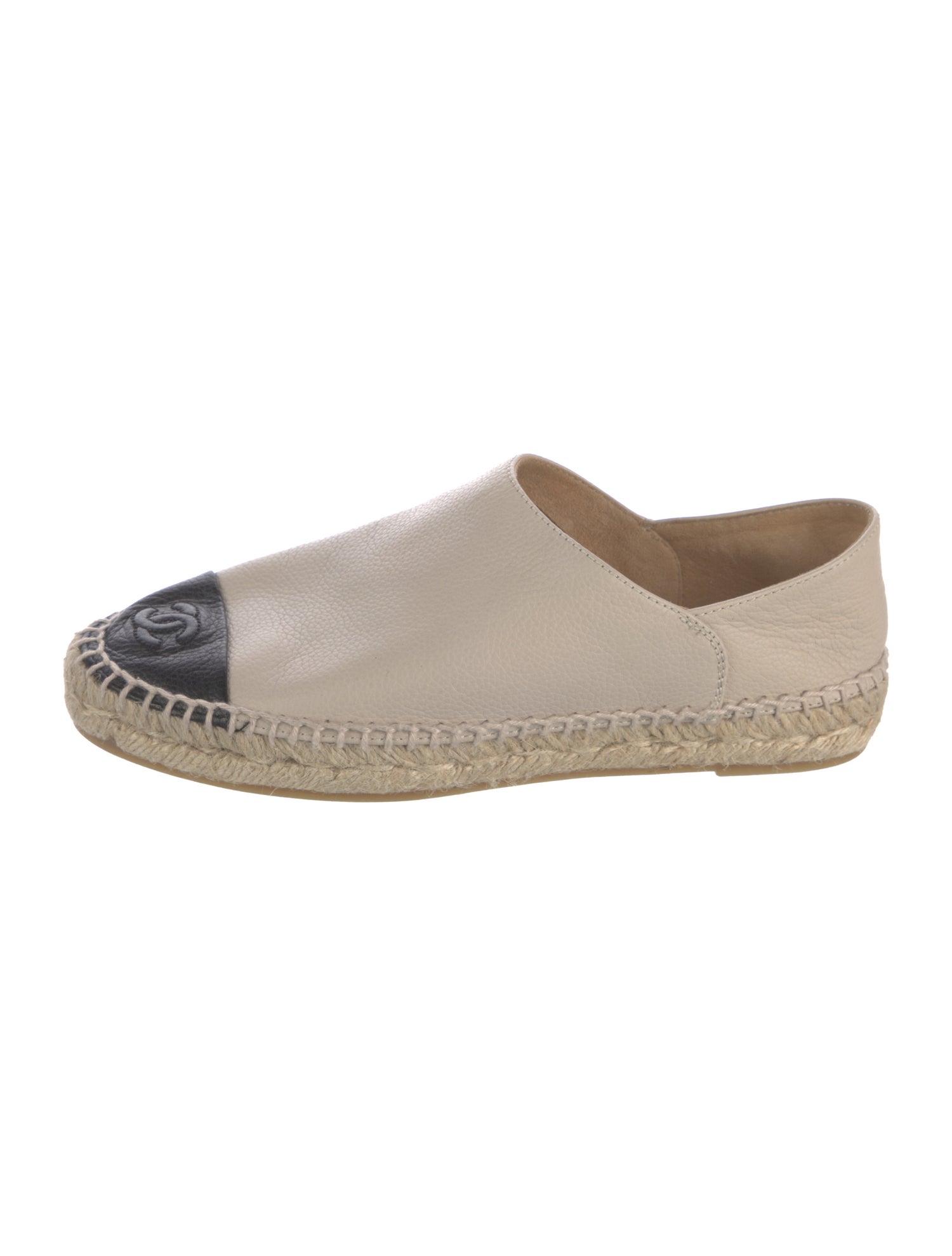 Chanel Interlocking CC Logo Calfskin Espadrilles