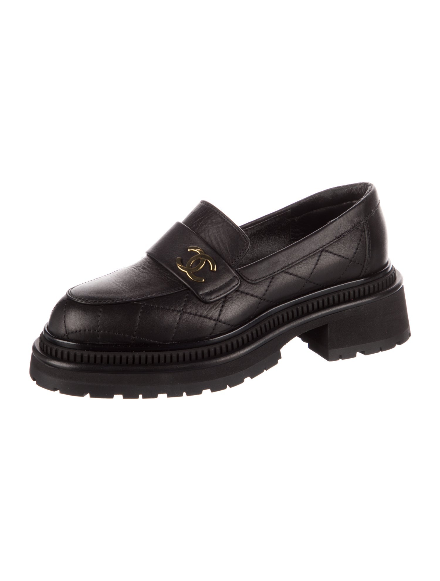Chanel 2023 Interlocking CC Logo Loafers