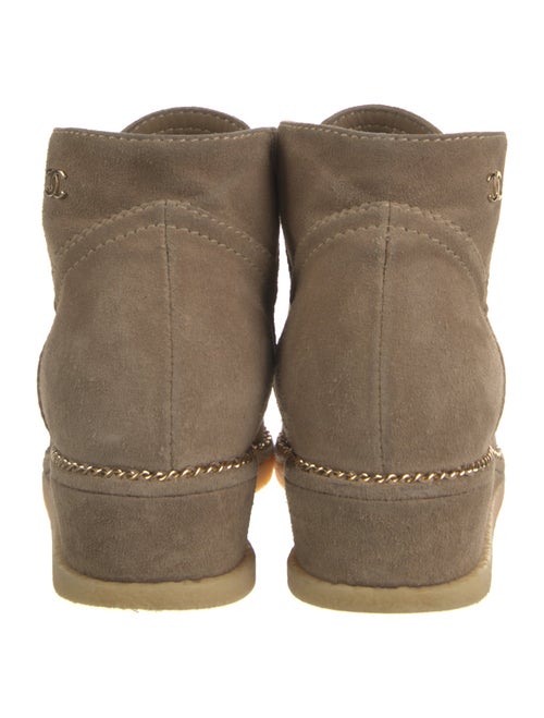 Chanel 2015 Interlocking CC Logo Lace-Up Boots