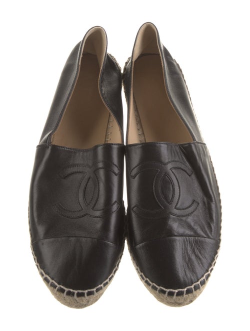 Chanel Interlocking CC Logo Lambskin Espadrilles