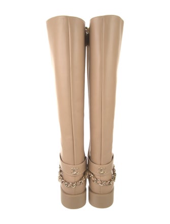 Chanel 2022 Interlocking CC Logo Riding Boots