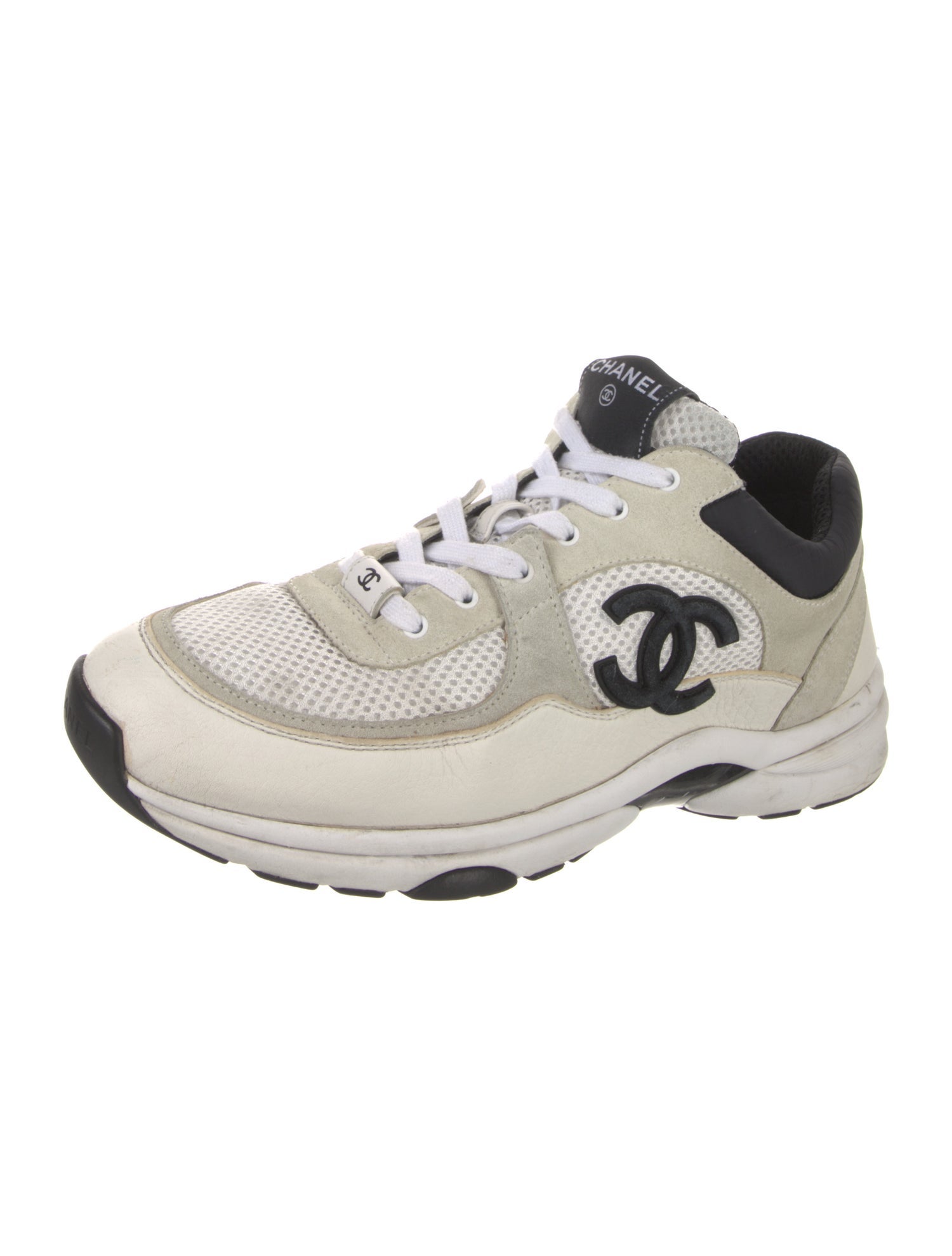 Chanel Interlocking CC Logo Mesh Sneakers