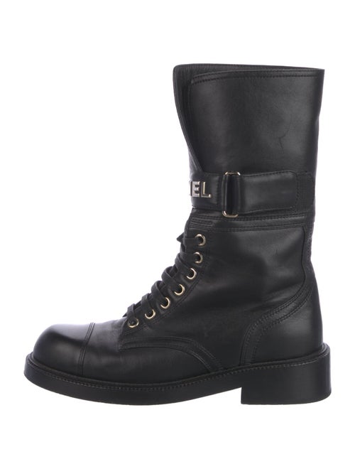Chanel 2021 Leather Combat Boots
