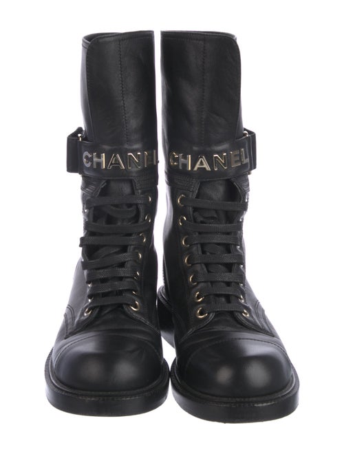 Chanel 2021 Leather Combat Boots