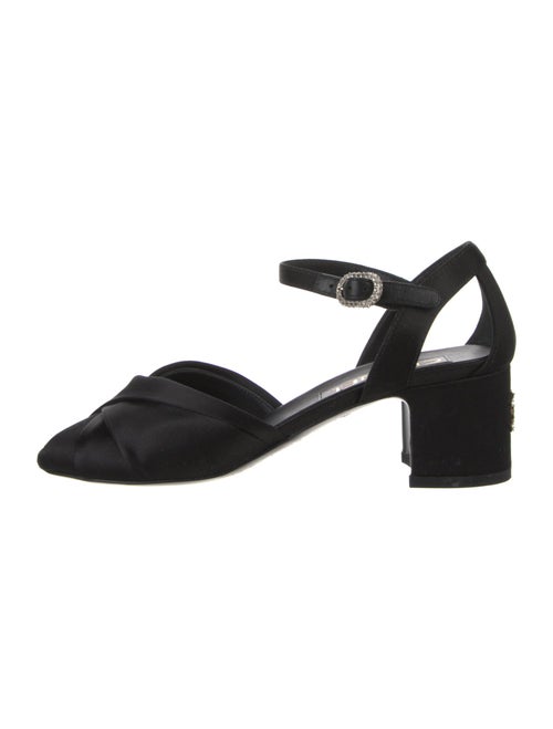 Chanel Interlocking CC Logo Satin Sandals