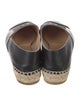 Chanel Interlocking CC Logo Leather Espadrilles