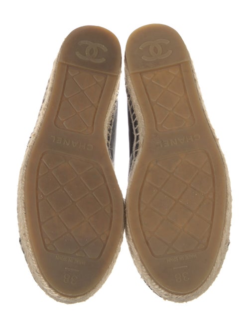 Chanel Interlocking CC Logo Leather Espadrilles