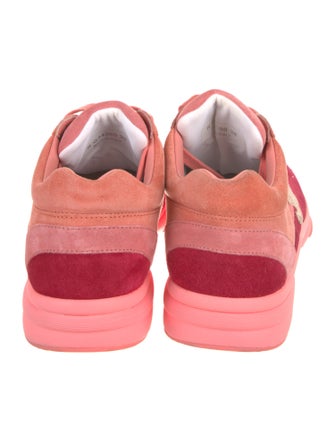 Chanel Interlocking CC Logo Suede Sneakers