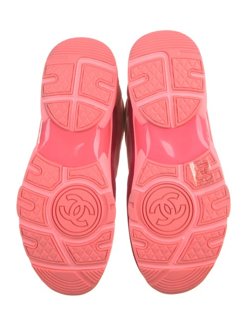 Chanel Interlocking CC Logo Suede Sneakers