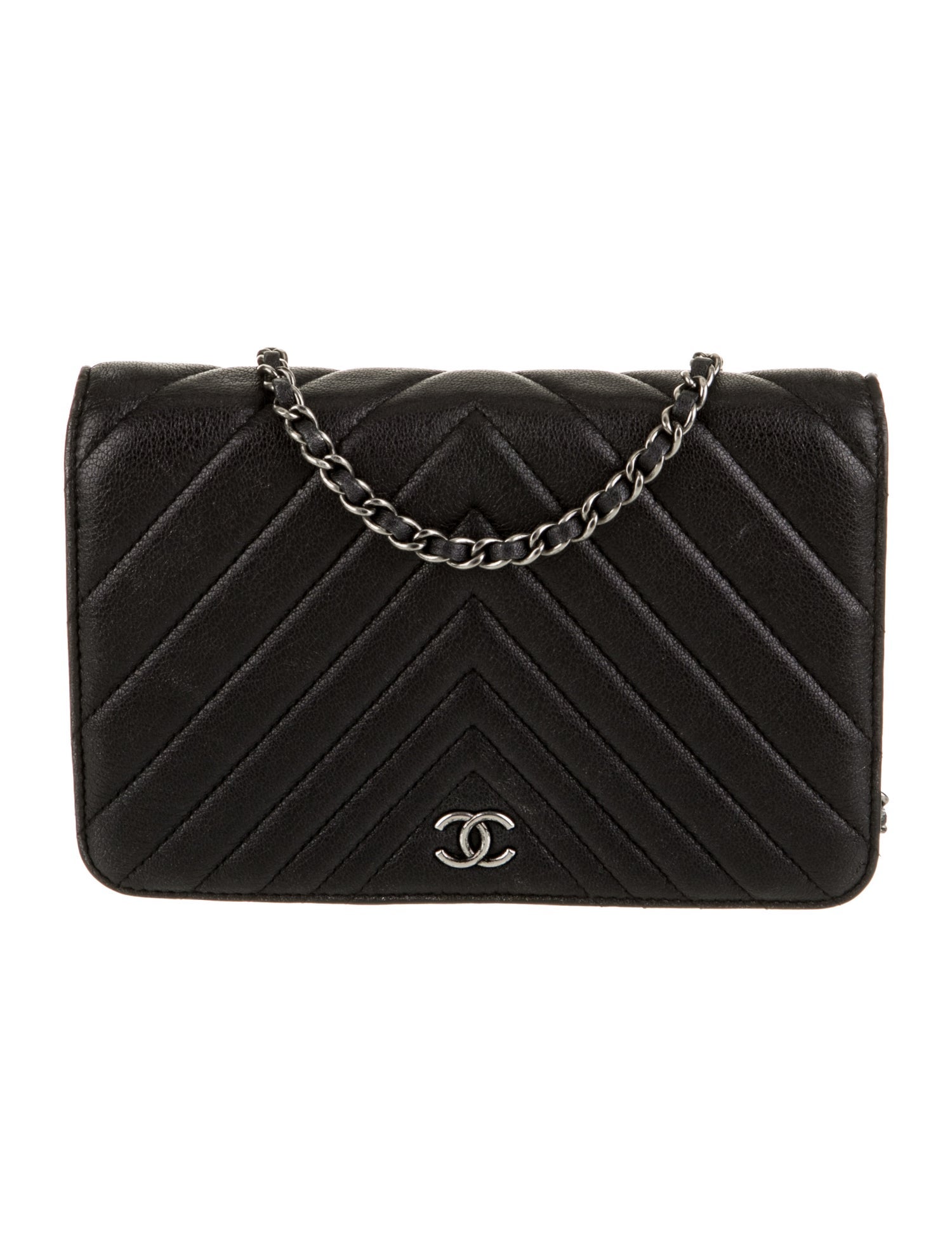 Chanel Chevron Wallet on Chain