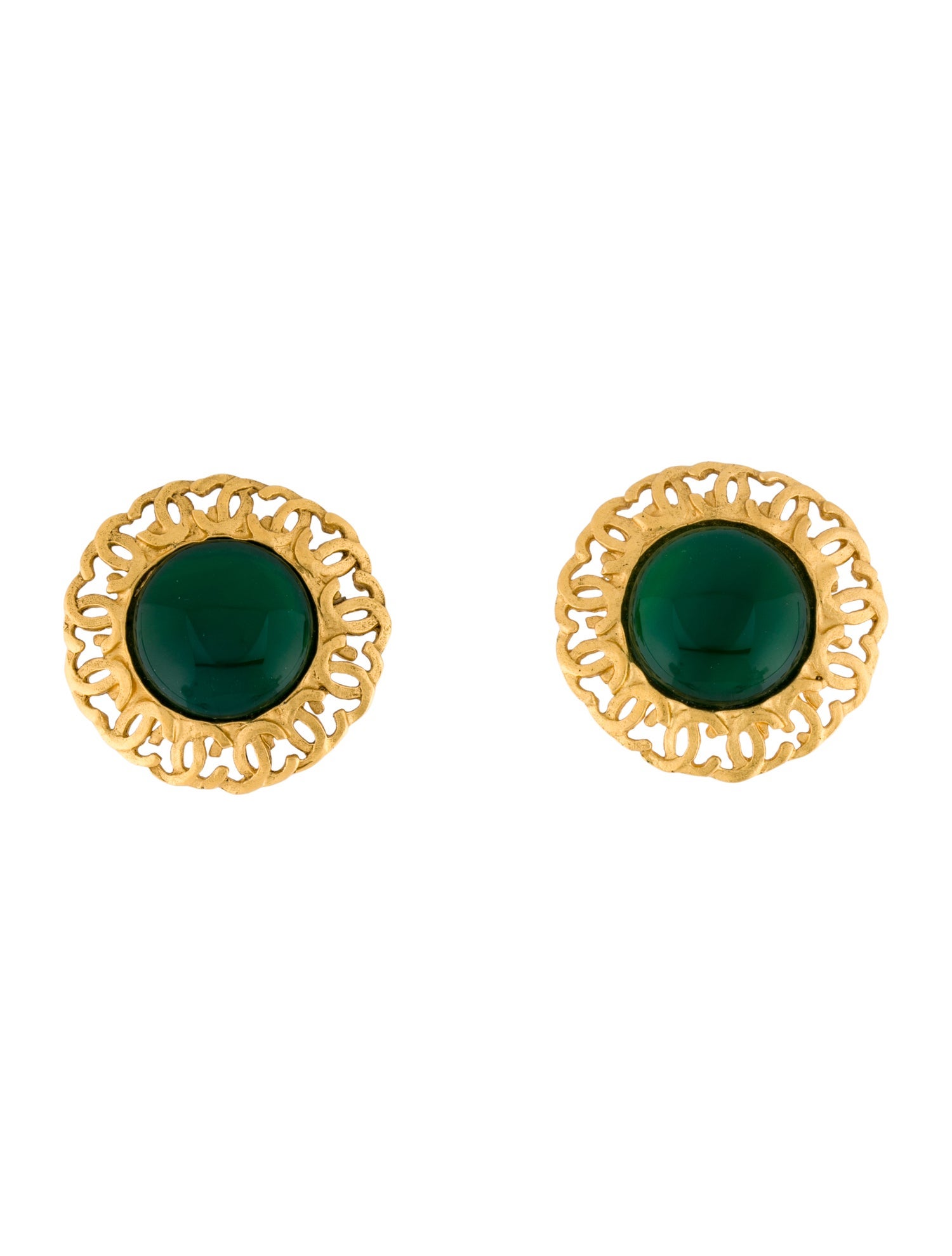 Chanel Vintage Gripoix Clip-On Earrings