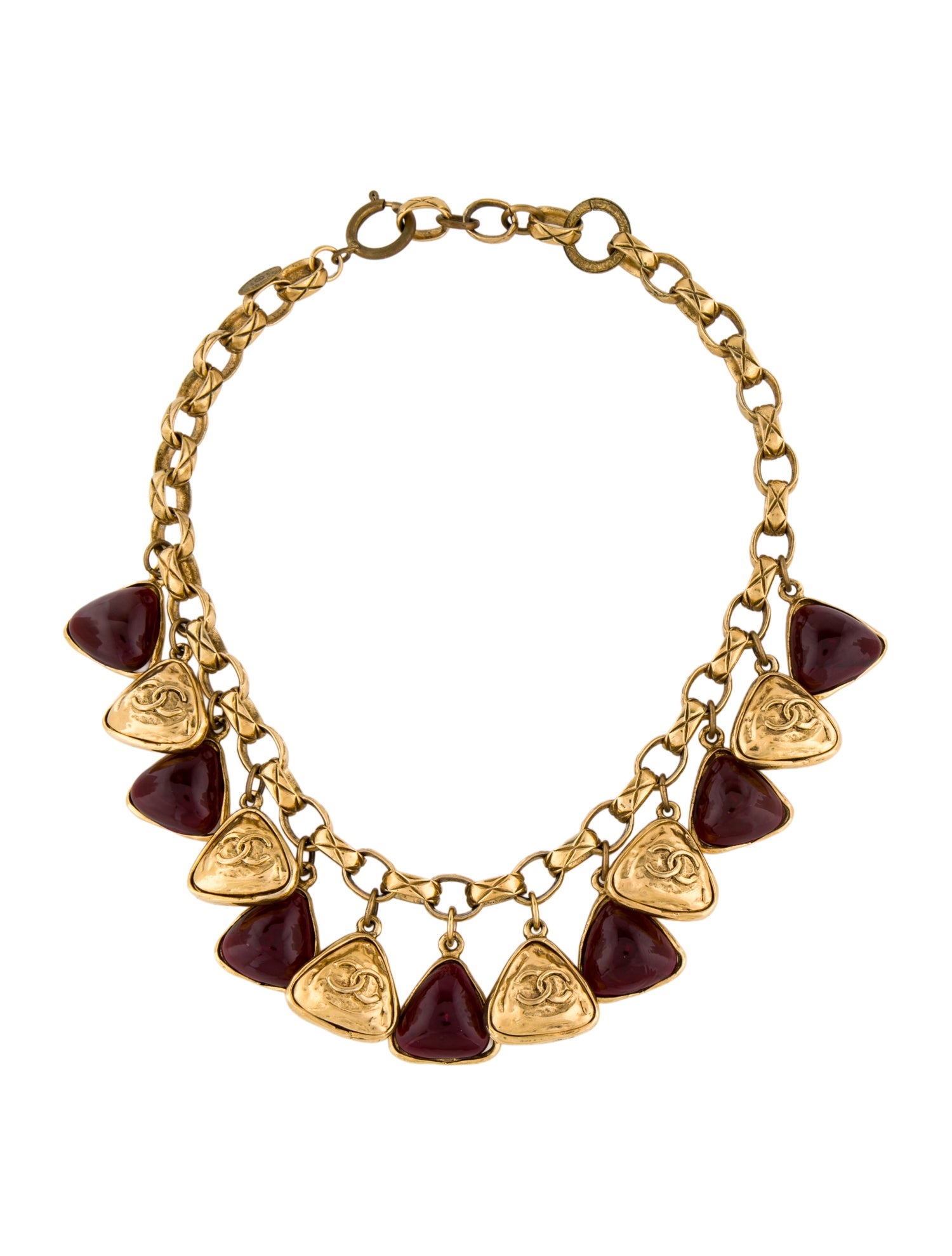 Chanel Vintage Gripoix CC Station Necklace