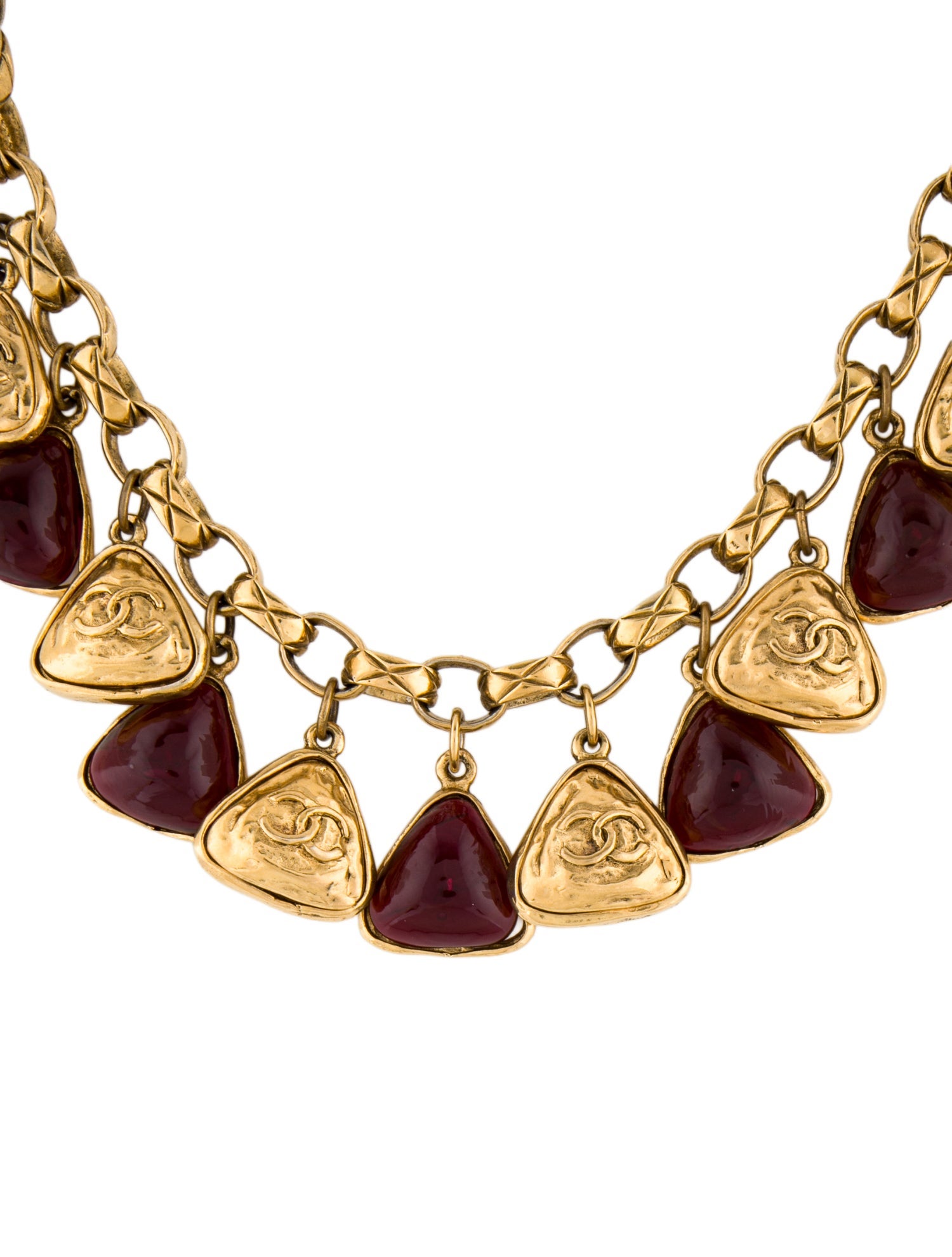 Chanel Vintage Gripoix CC Station Necklace