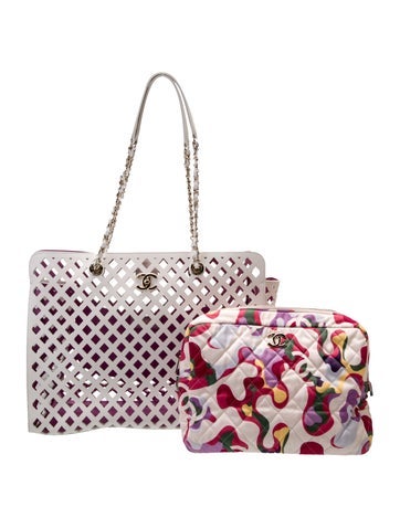 Chanel Totes See Through Shopping Tote