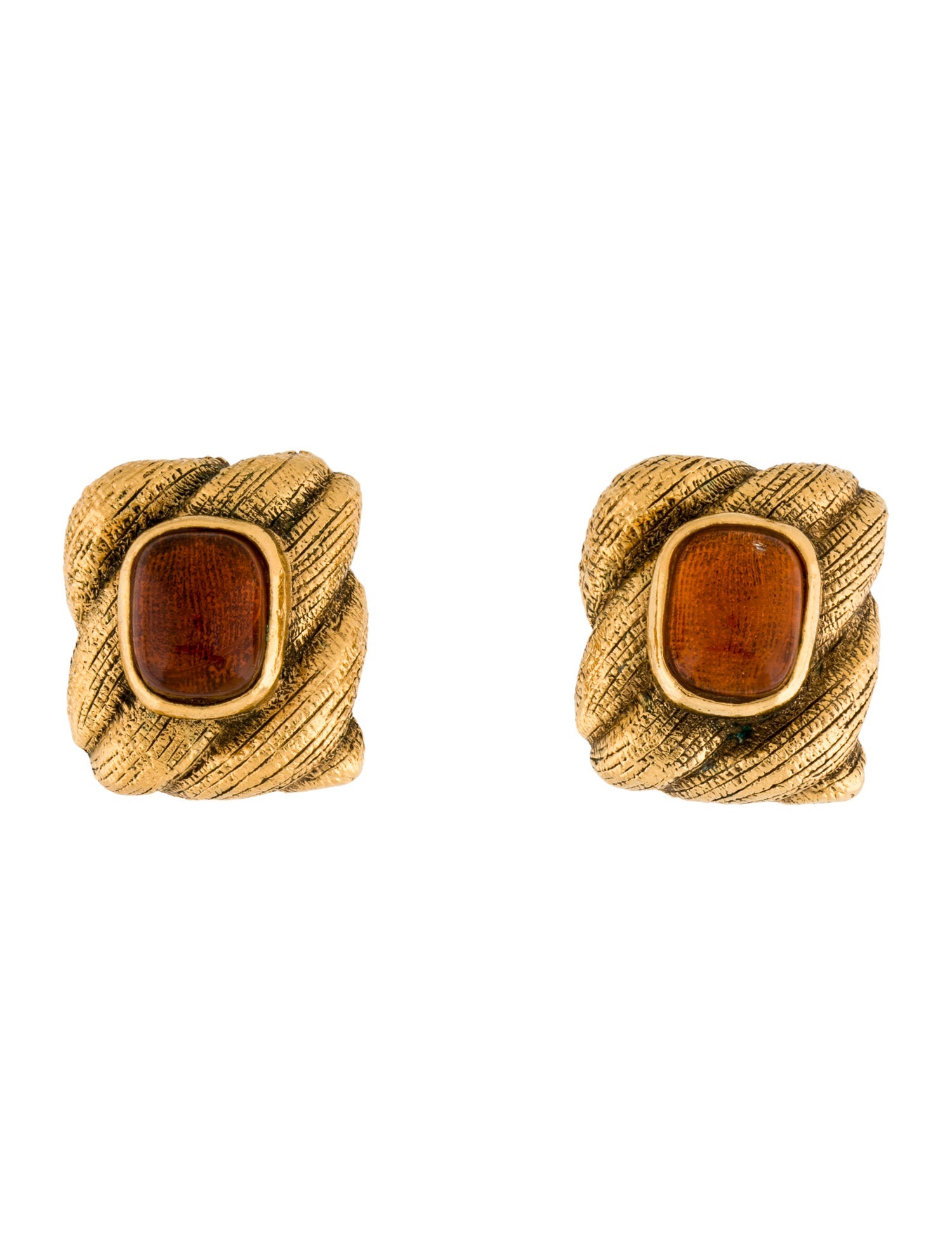 Chanel Vintage Gripoix Clip-On Earrings