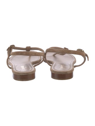 Chanel 2020 Interlocking CC Logo T-Strap Sandals