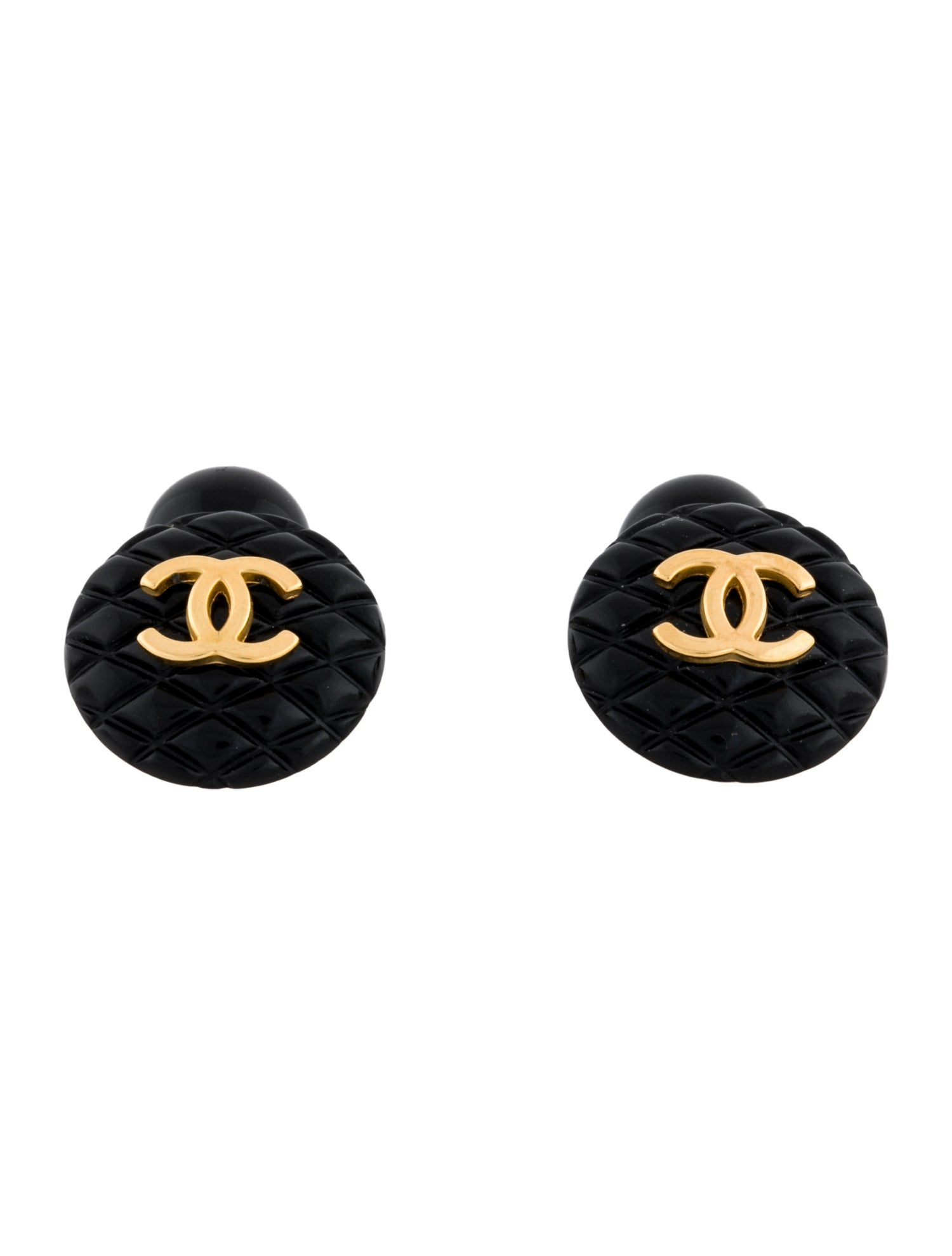 Chanel Vintage Resin CC Cufflinks
