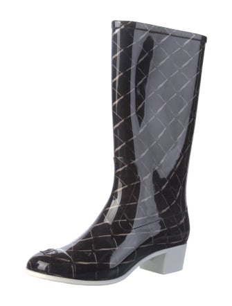 Chanel 2008 Interlocking CC Logo Rain Boots
