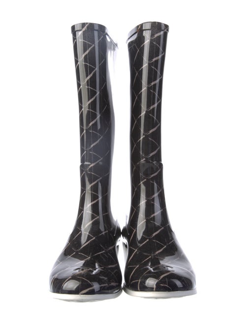Chanel 2008 Interlocking CC Logo Rain Boots