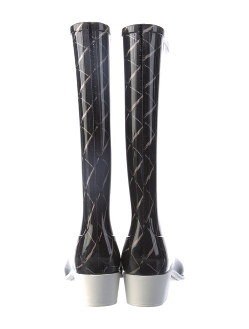 Chanel 2008 Interlocking CC Logo Rain Boots
