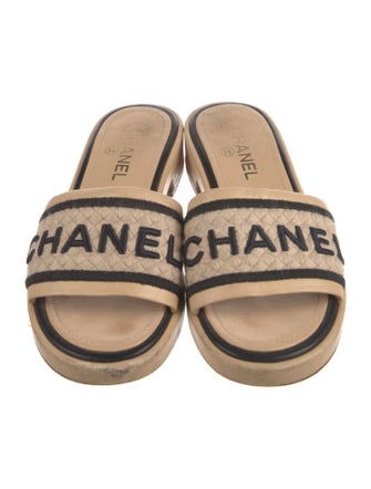 Chanel 2021 Interlocking CC Logo Slides