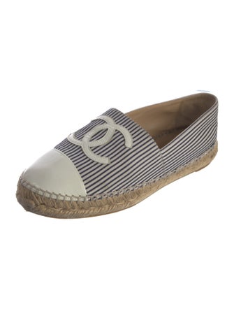 Chanel Interlocking CC Logo Canvas Espadrilles