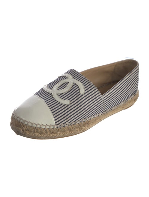 Chanel Interlocking CC Logo Canvas Espadrilles