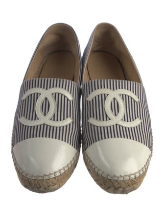 Chanel Interlocking CC Logo Canvas Espadrilles