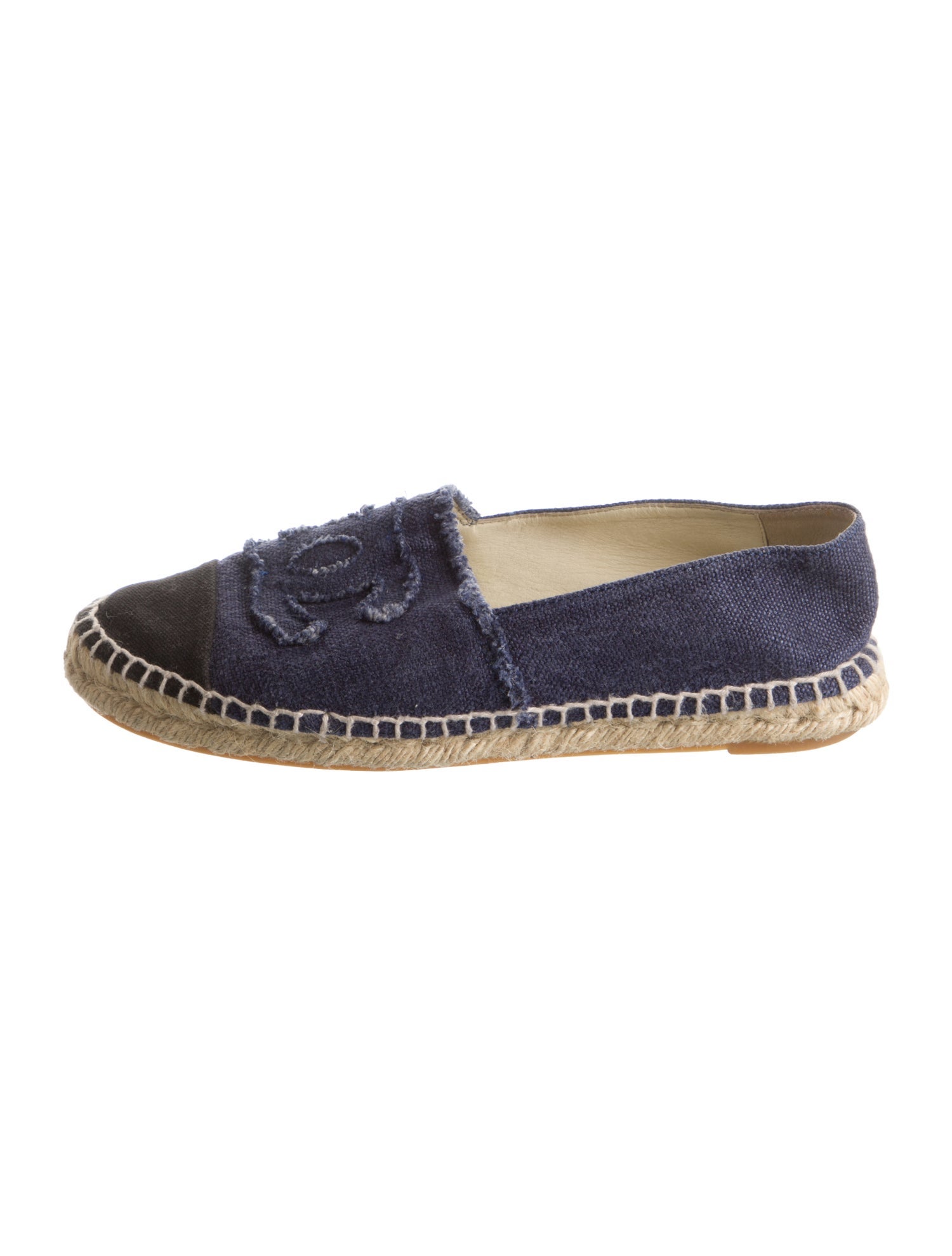 Chanel Interlocking CC Logo Canvas Espadrilles