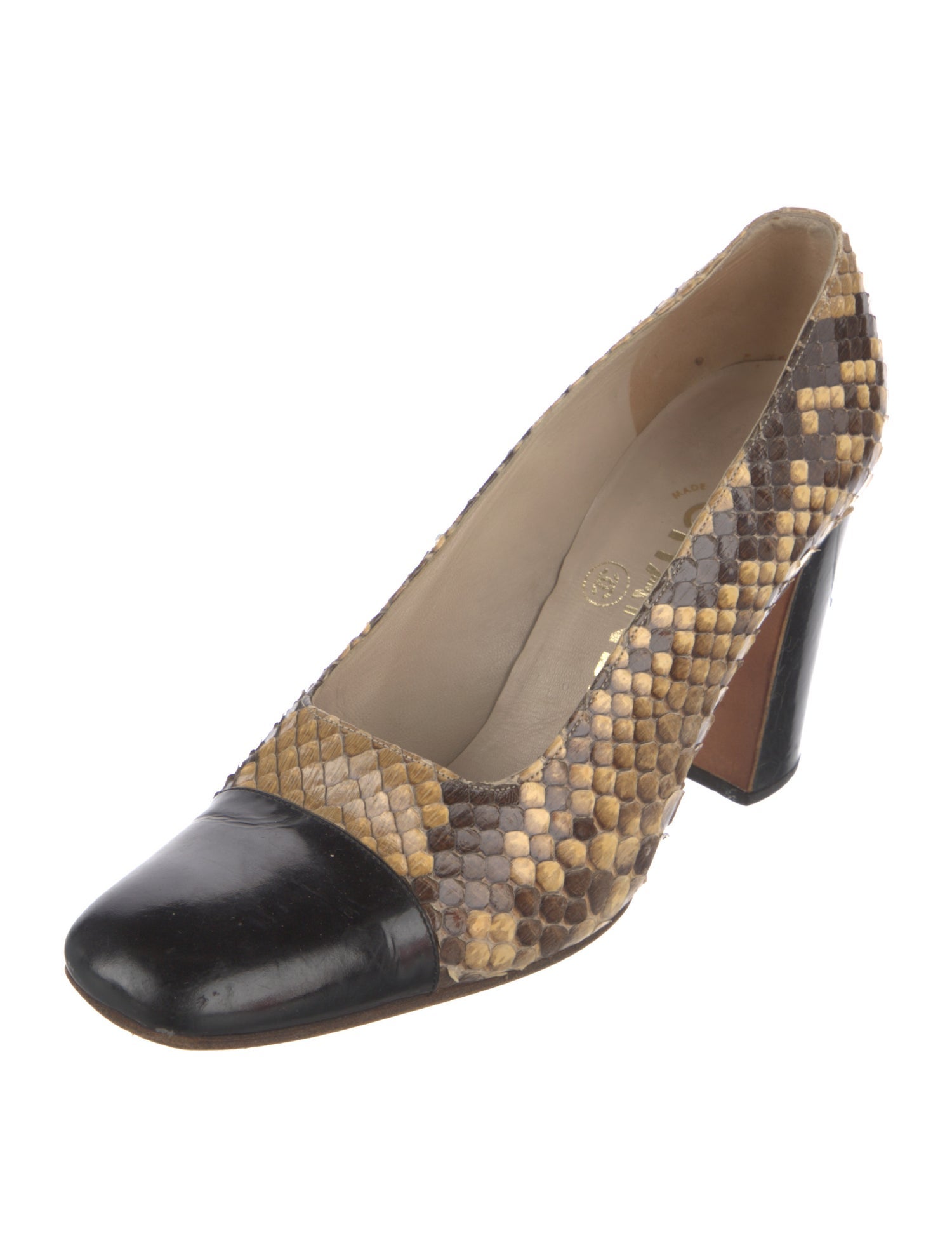 Chanel Vintage Python Pumps
