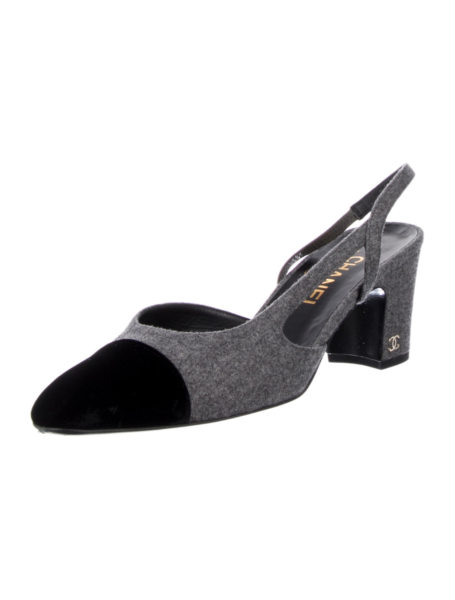 Chanel 2016 Interlocking CC Logo Slingback Pumps