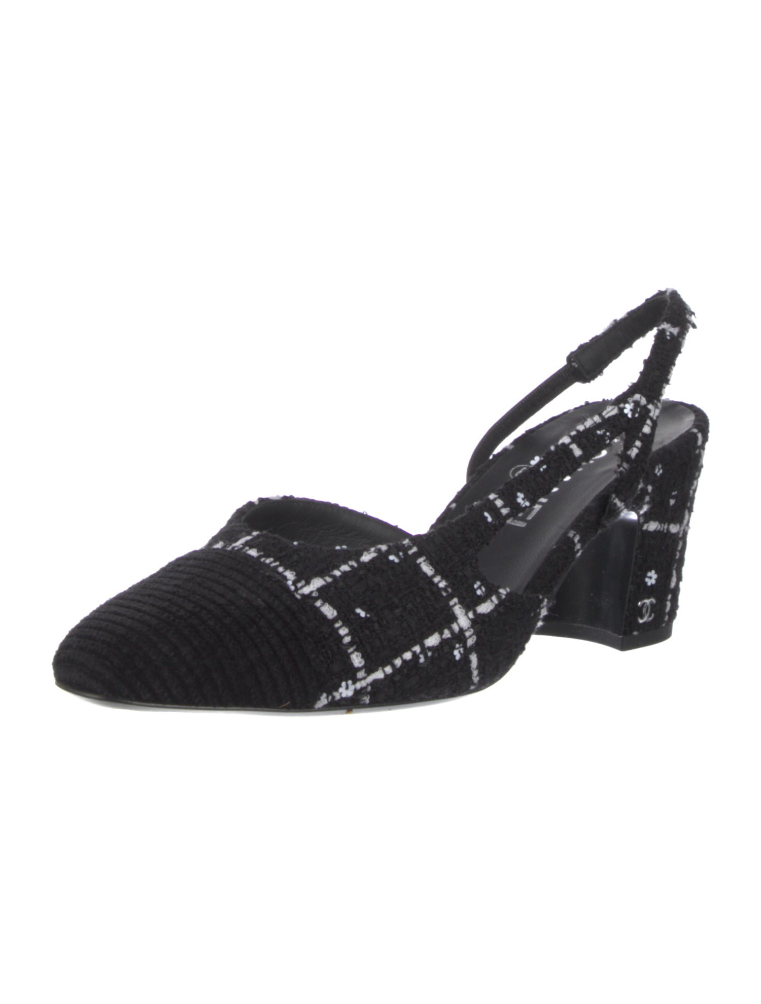 Chanel 2023 Interlocking CC Logo Slingback Pumps