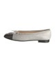 Chanel Interlocking CC Logo Leather Ballet Flats