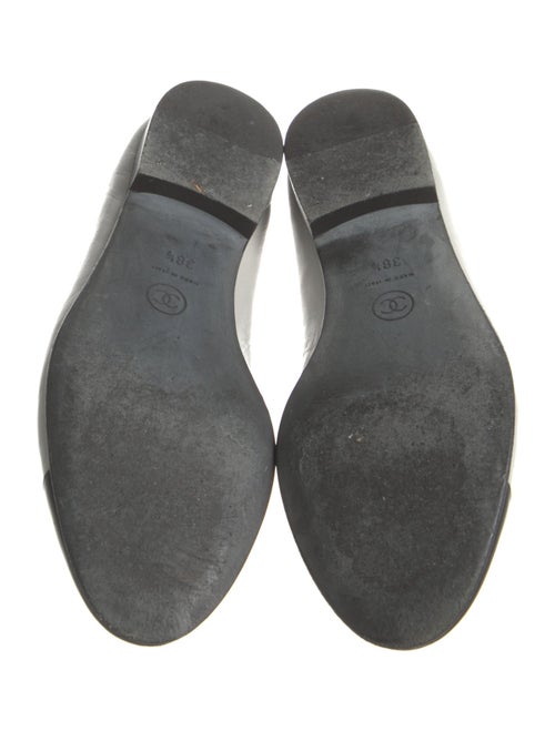 Chanel Interlocking CC Logo Leather Ballet Flats