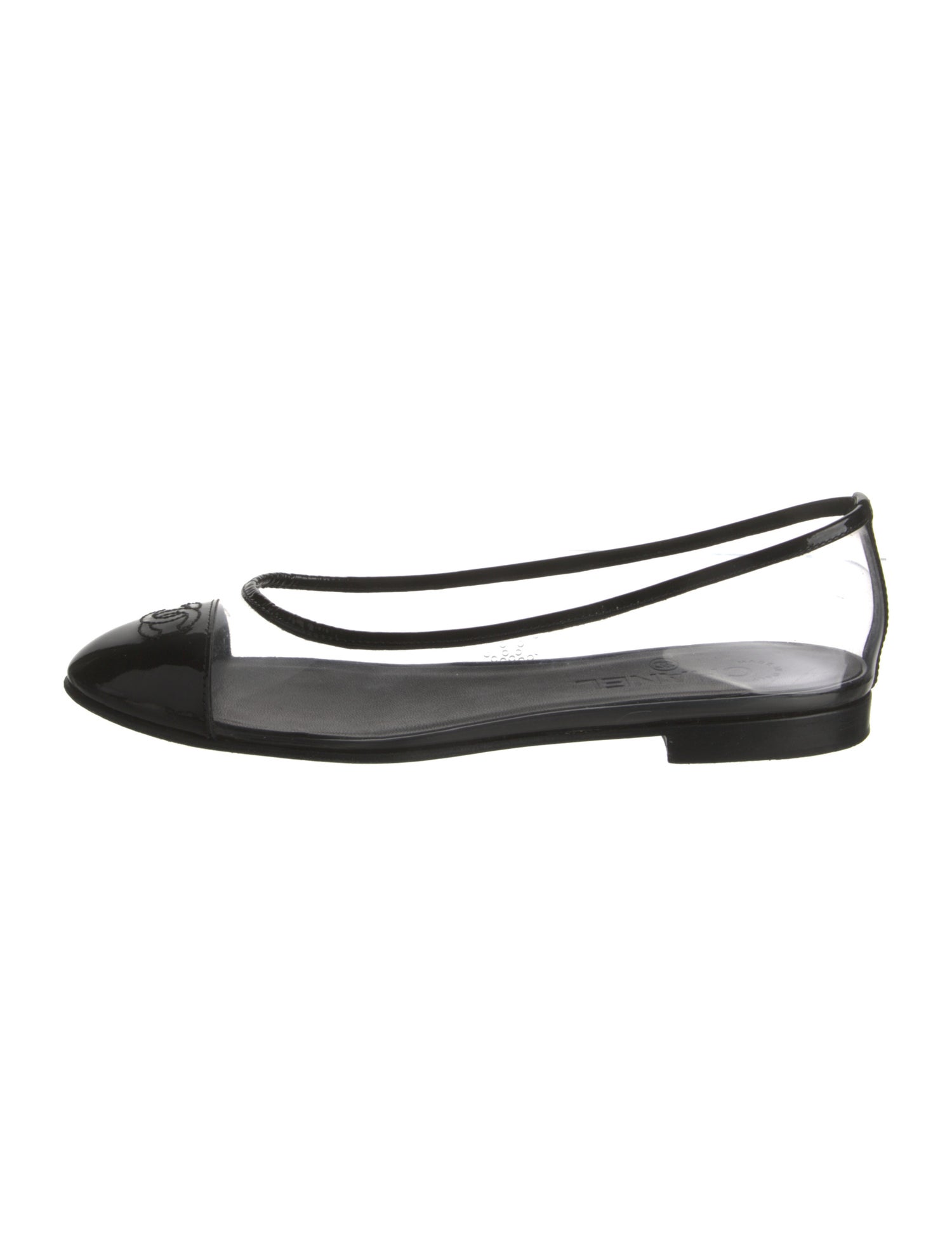 Chanel Interlocking CC Logo PVC Ballet Flats