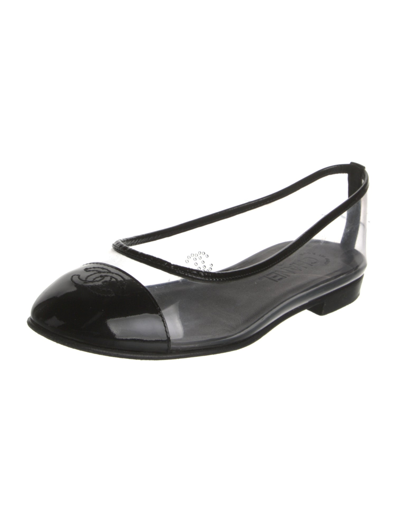 Chanel Interlocking CC Logo PVC Ballet Flats