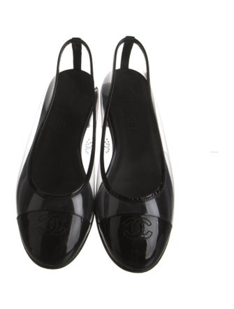 Chanel Interlocking CC Logo PVC Ballet Flats
