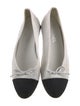 Chanel Camellia Accent Canvas Ballet Flats