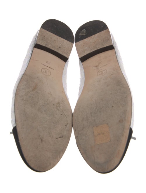 Chanel Camellia Accent Canvas Ballet Flats