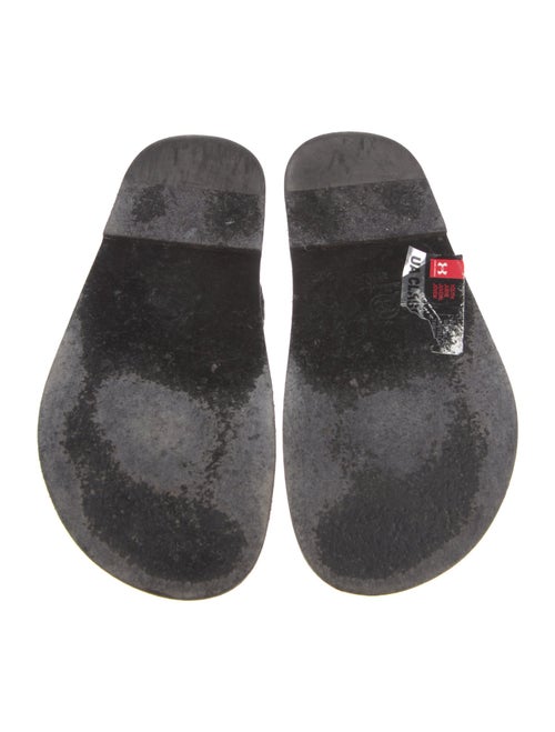 Chanel Interlocking CC Logo Leather Slides