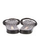 Chanel Interlocking CC Logo Leather Slides