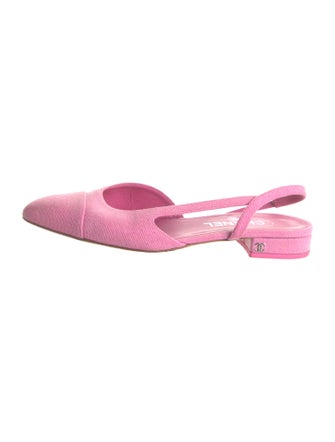 Chanel Slingback Interlocking CC Logo Slingback Flats