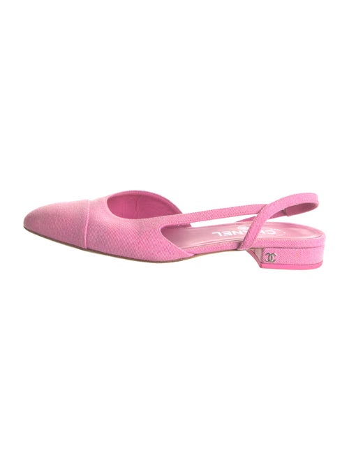 Chanel Slingback Interlocking CC Logo Slingback Flats