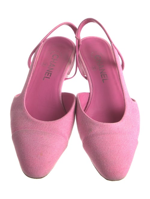 Chanel Slingback Interlocking CC Logo Slingback Flats