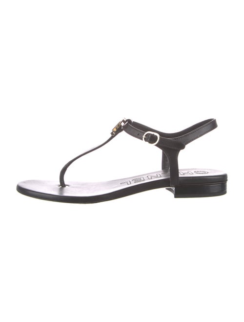 Chanel 2024 Interlocking CC Logo T-Strap Sandals